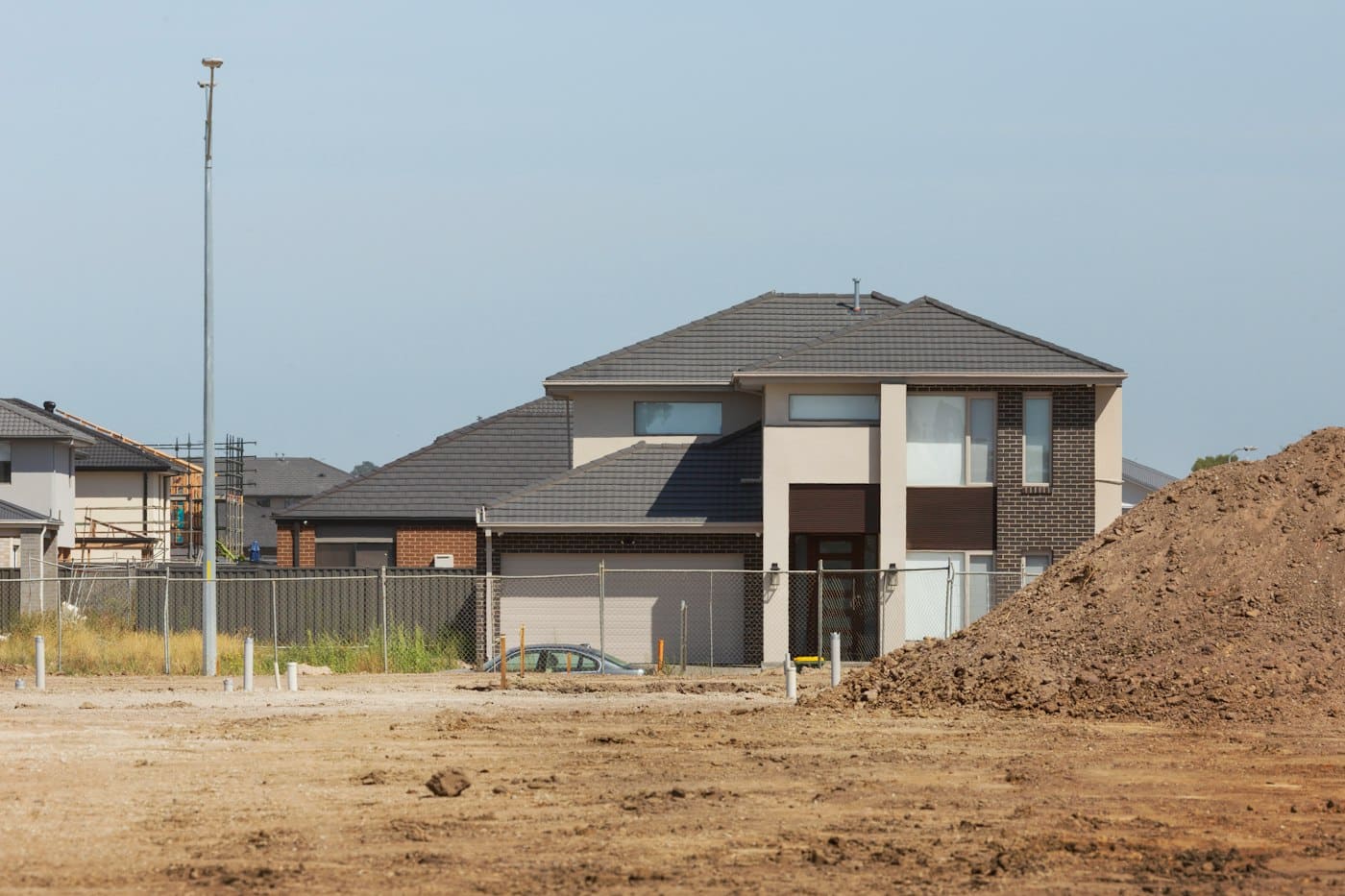 Casas novas em construção